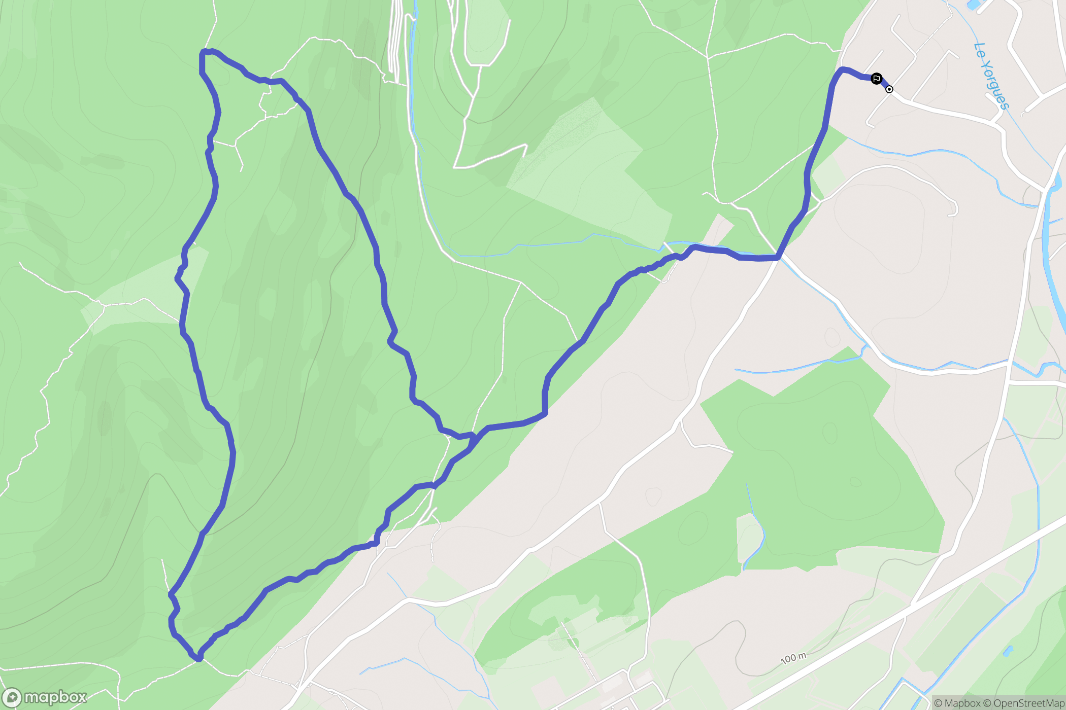 Saint-Jean-de-Cuculles : carte du parcours de randonnée - France