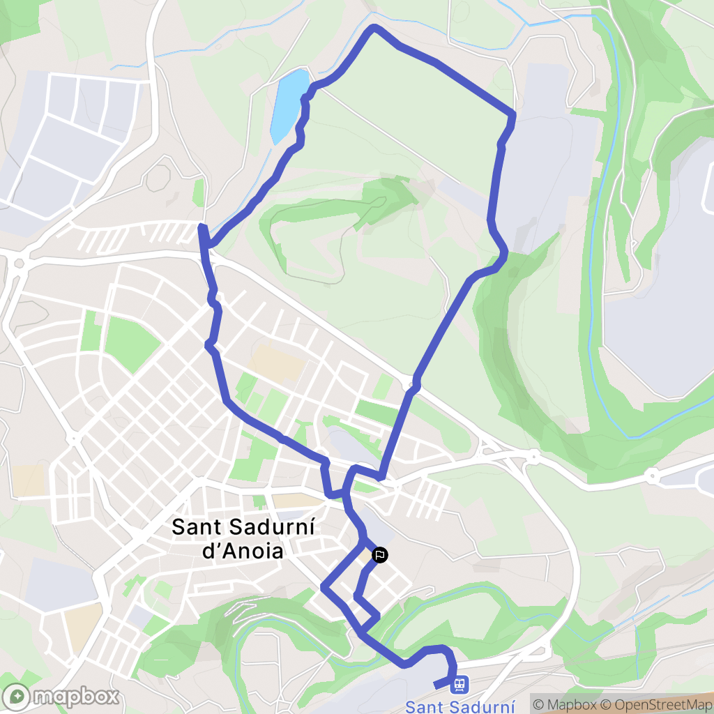 Sant Sadurní d'Anoia : carte du parcours de randonnée - Spain