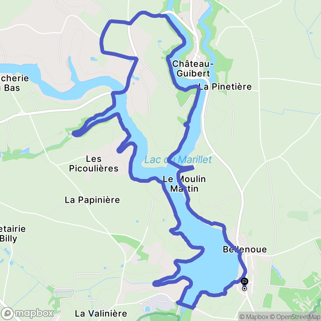 Château-Guibert : carte du parcours de randonnée - France