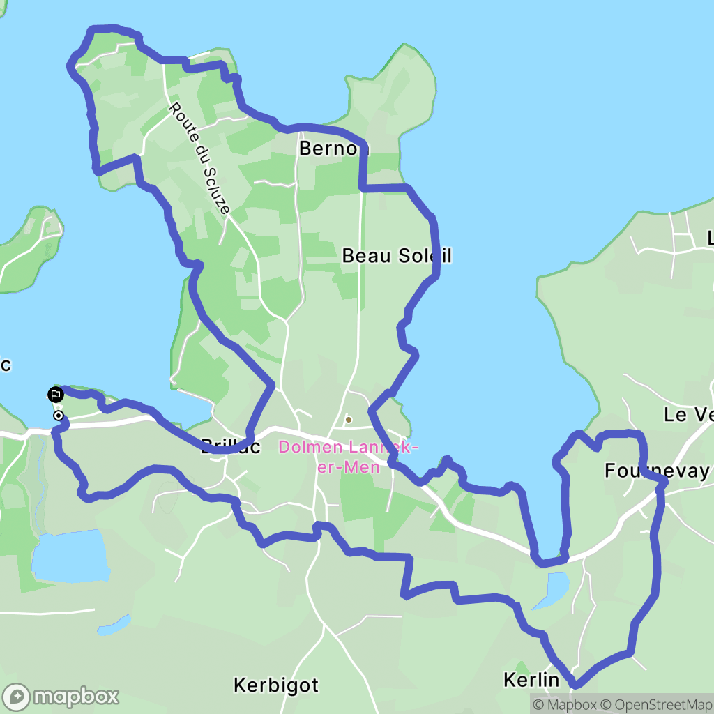 Sarzeau : carte du parcours de randonnée - France