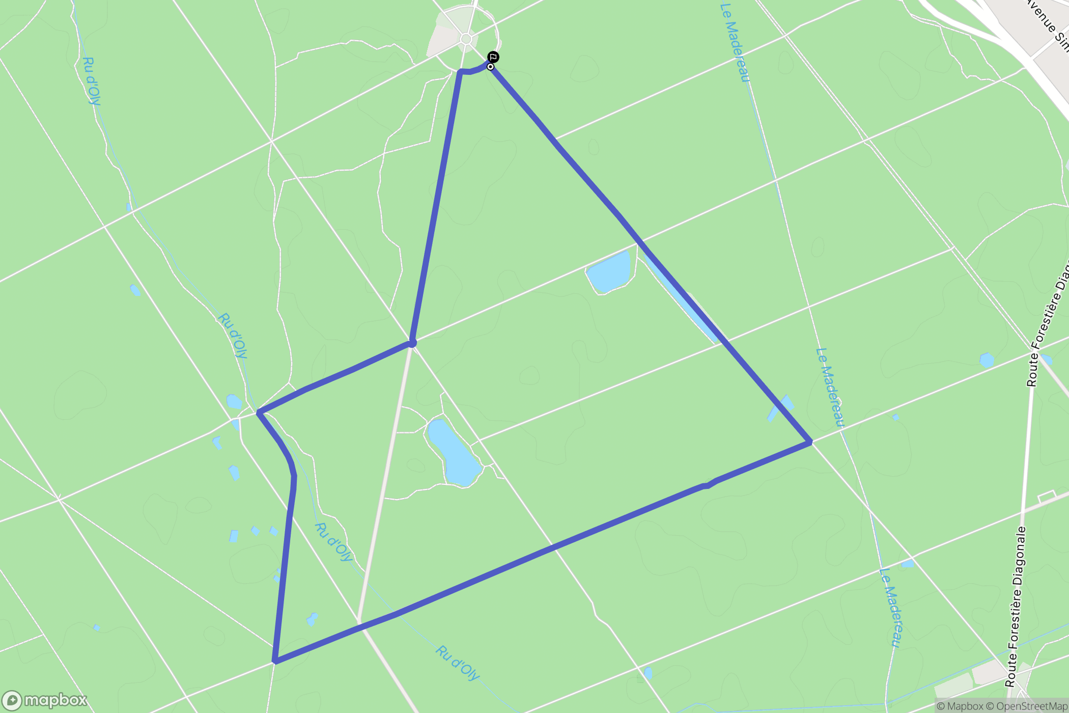 Montgeron : carte du parcours de randonnée - France