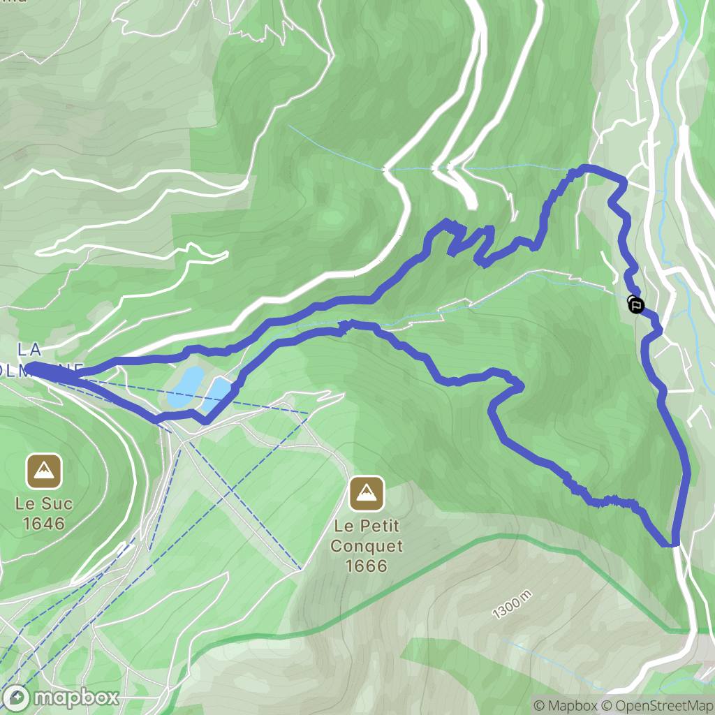 Saint-Martin-Vésubie : carte du parcours de randonnée - France