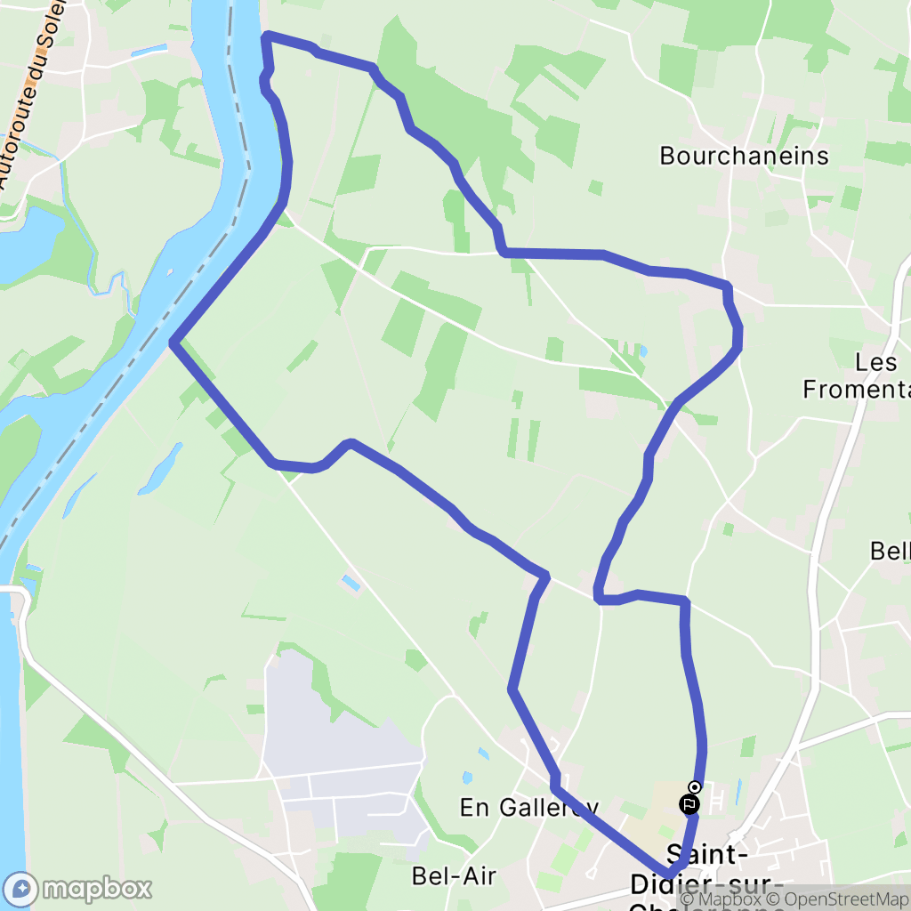 Saint-Didier-sur-Chalaronne : carte du parcours de randonnée - France