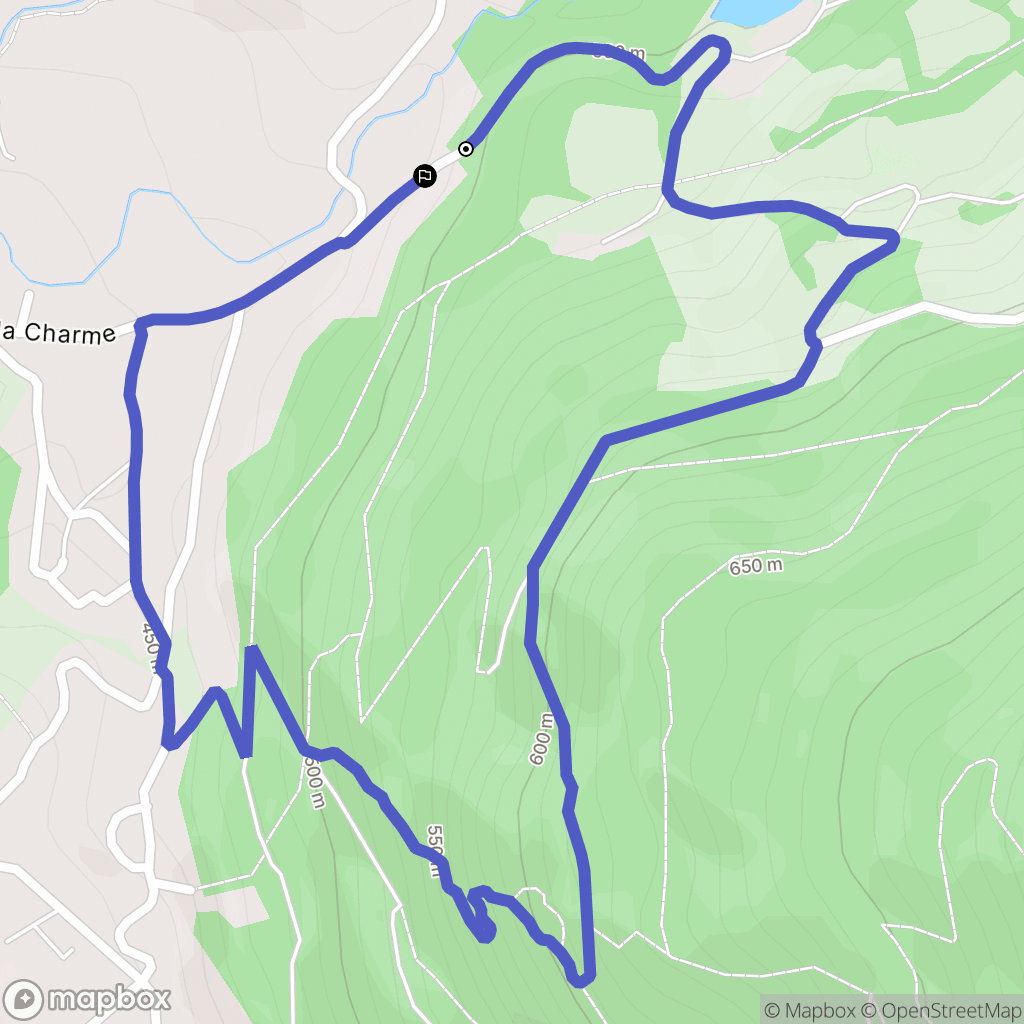 Rupt-sur-Moselle : carte du parcours de randonnée - France