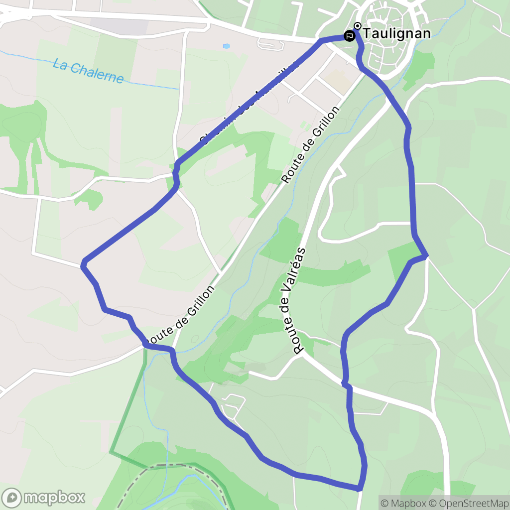 Taulignan : carte du parcours de randonnée - France