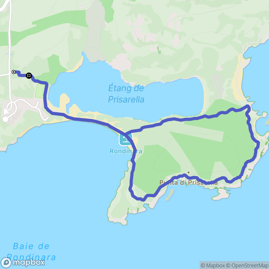 Bonifacio : carte du parcours de randonnée - France