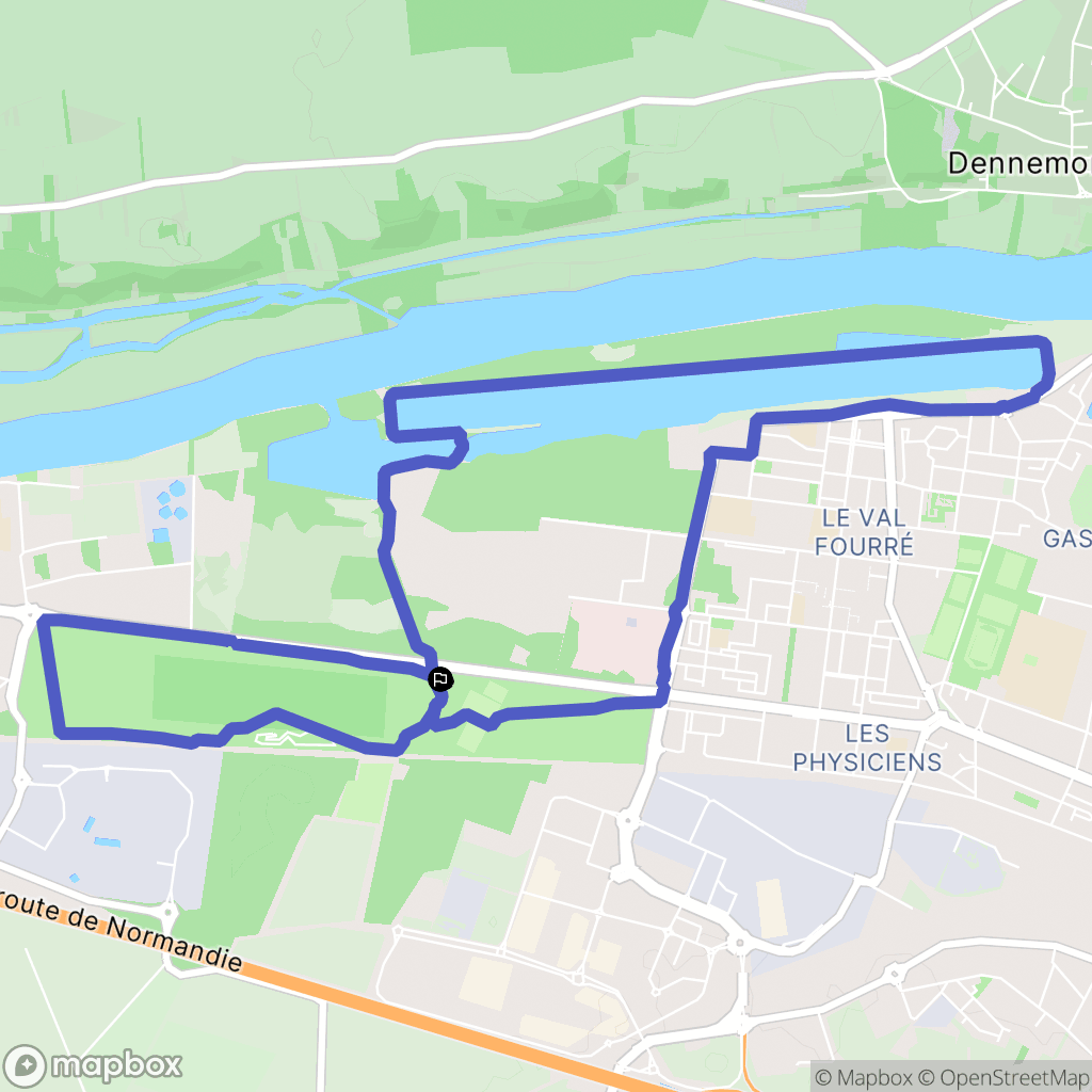Mantes-la-Jolie : carte du parcours de randonnée - France