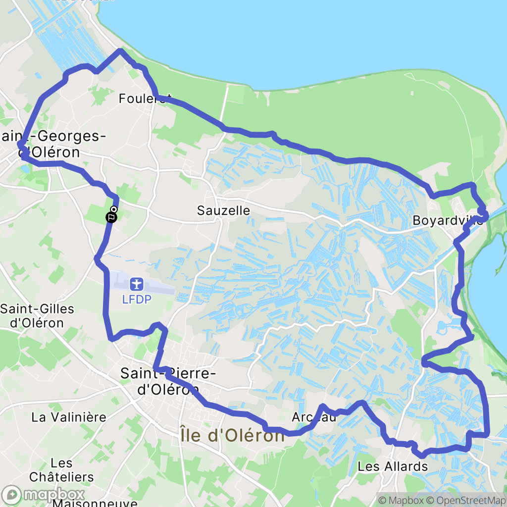 Saint-Georges-d'Oléron : carte du parcours de randonnée - France