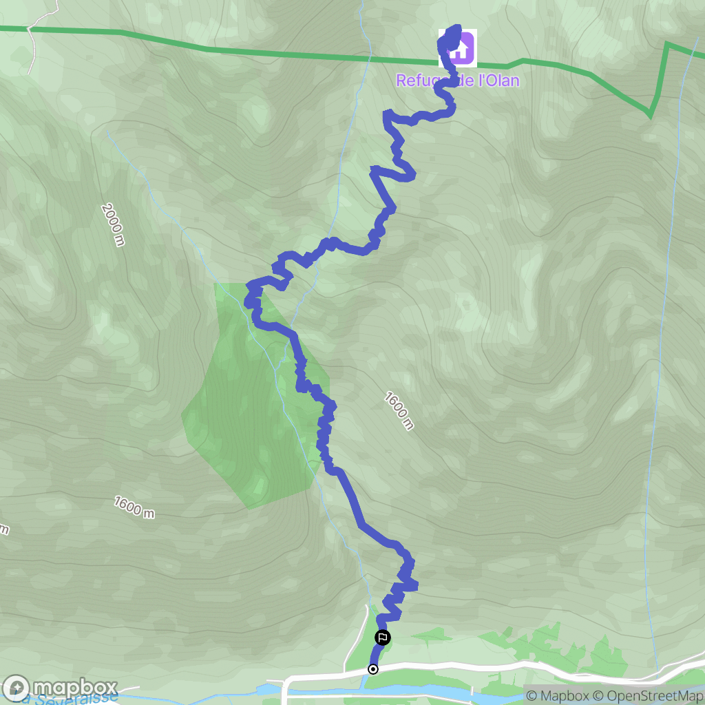 La Chapelle-en-Valgaudémar : carte du parcours de randonnée - France