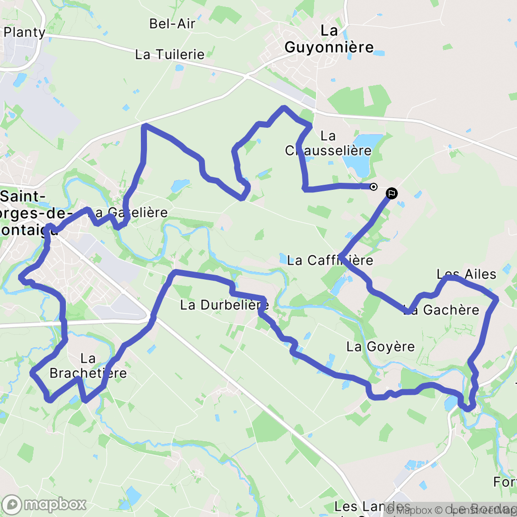 Montaigu-Vendée : carte du parcours de randonnée - France