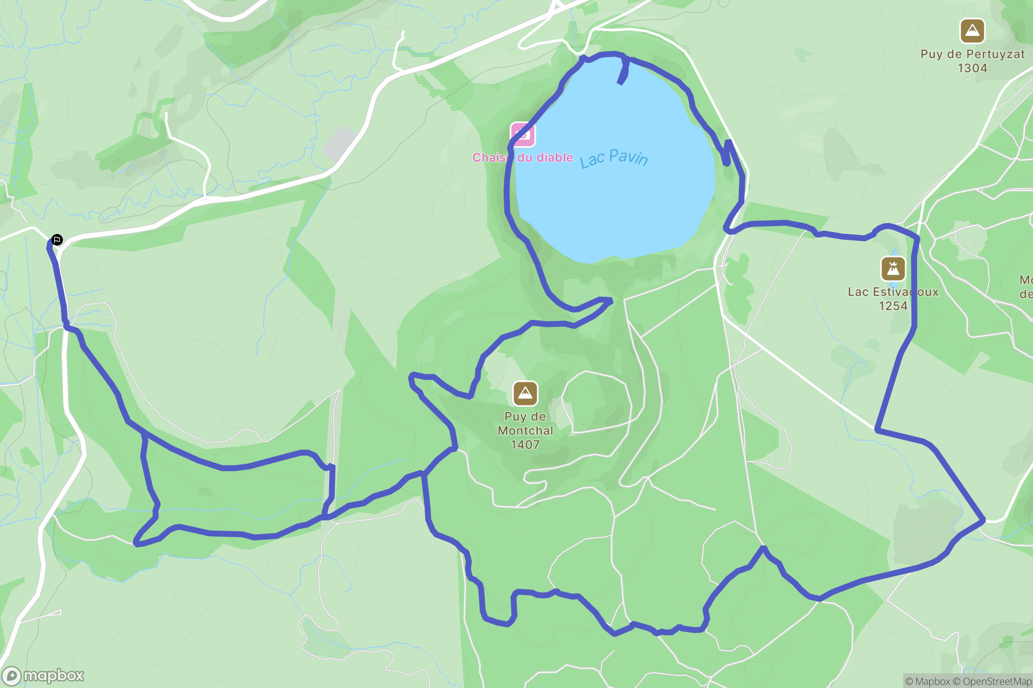 Besse-et-Saint-Anastaise : carte du parcours de randonnée - France