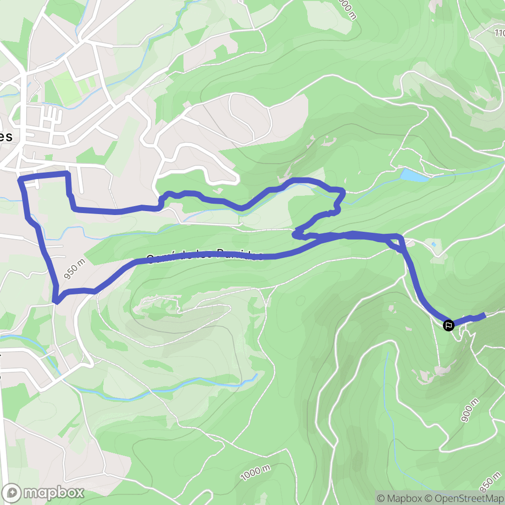 Prades : carte du parcours de randonnée - Spain