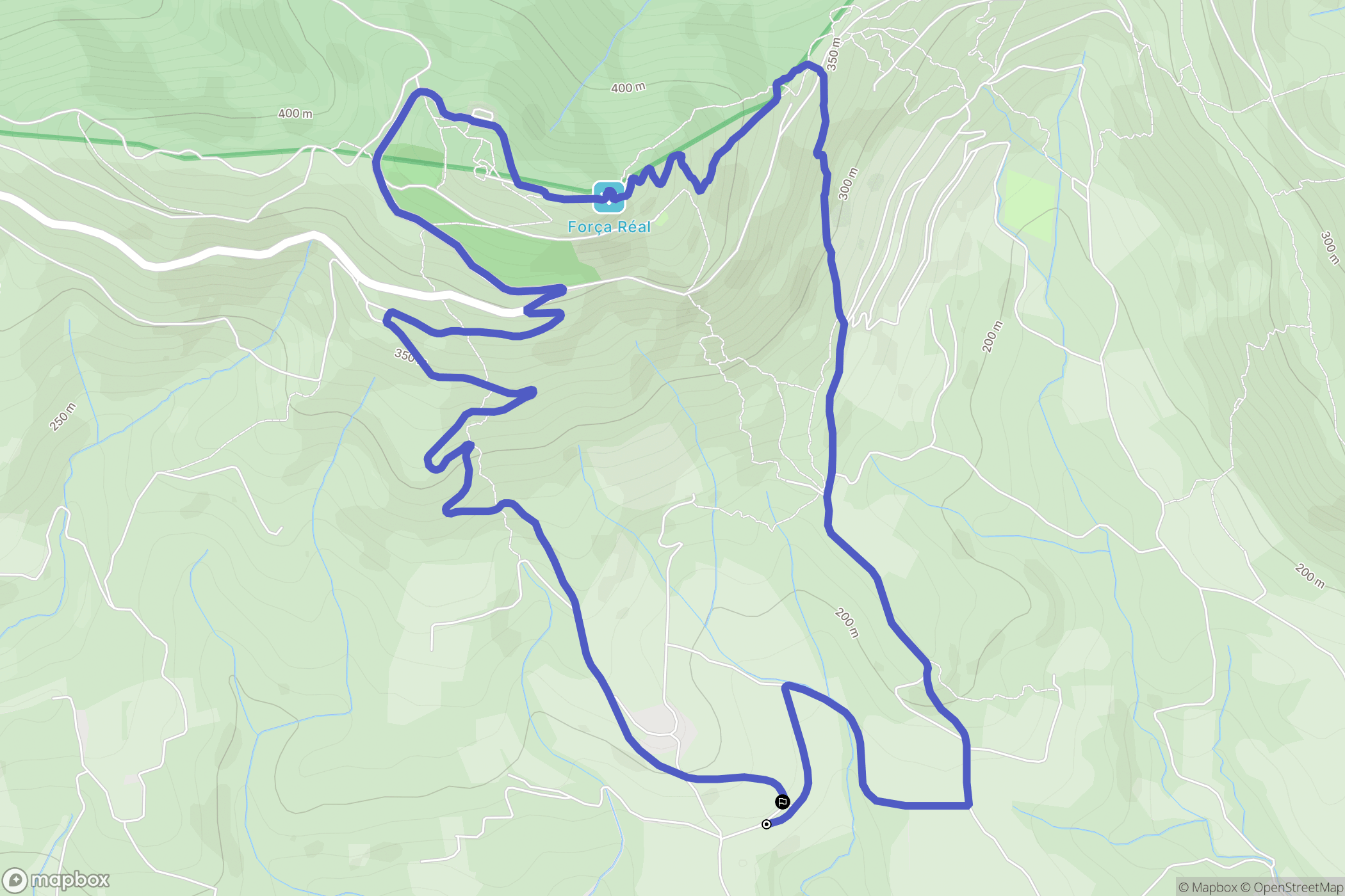 Millas : carte du parcours de randonnée - France