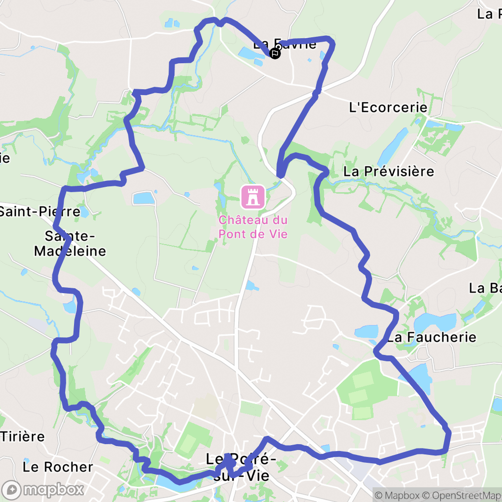 Le Poiré-sur-Vie : carte du parcours de randonnée - France