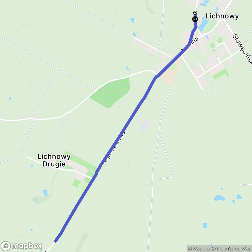 Lichnowy: mapa trasy - Poland