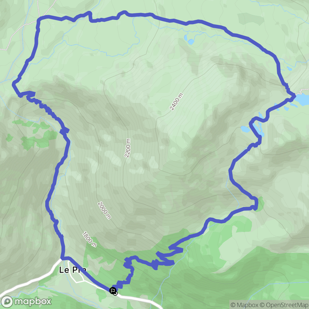 Saint-Étienne-de-Tinée : carte du parcours de randonnée - France