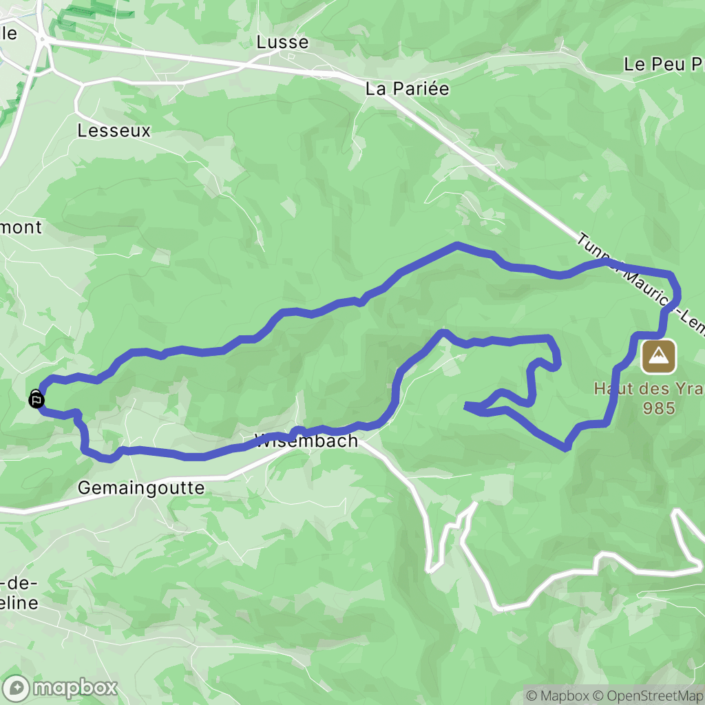 Bertrimoutier : carte du parcours de randonnée - France