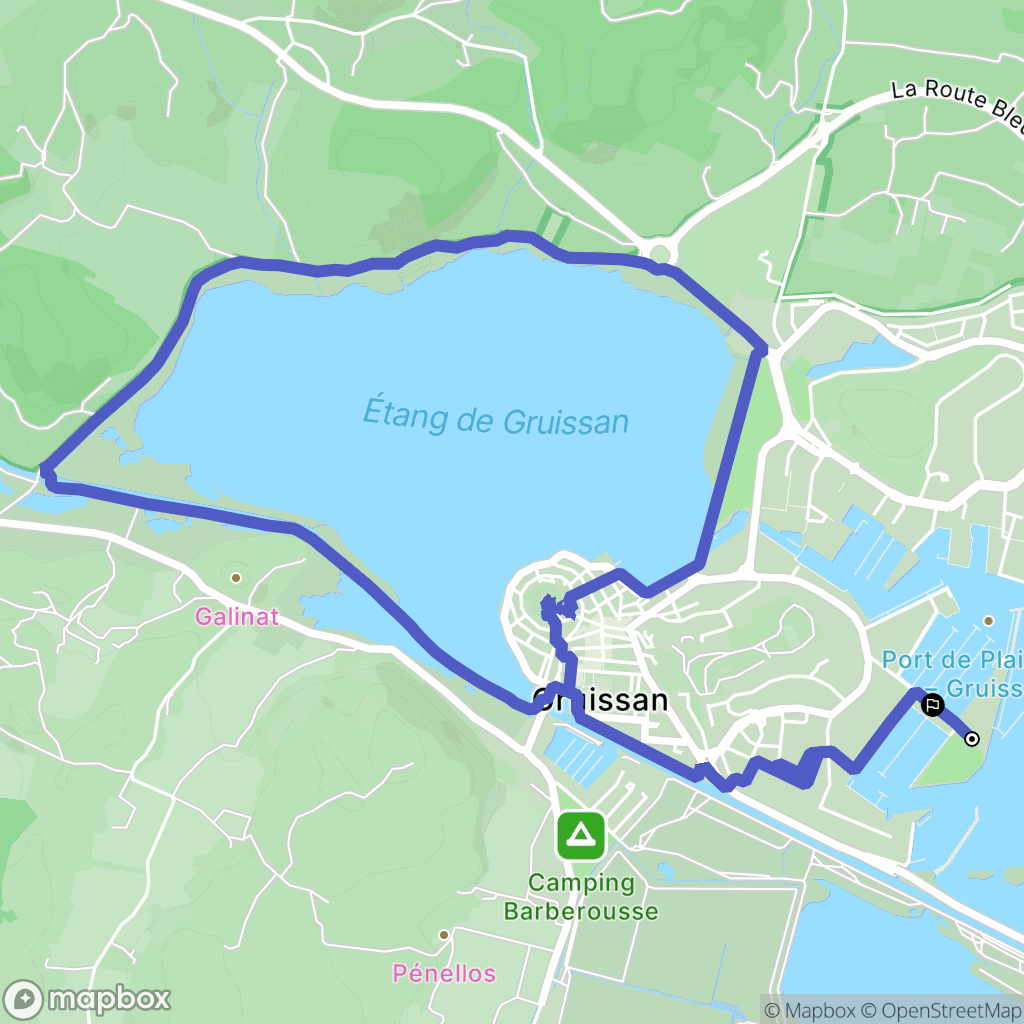 Gruissan : carte du parcours de randonnée - France