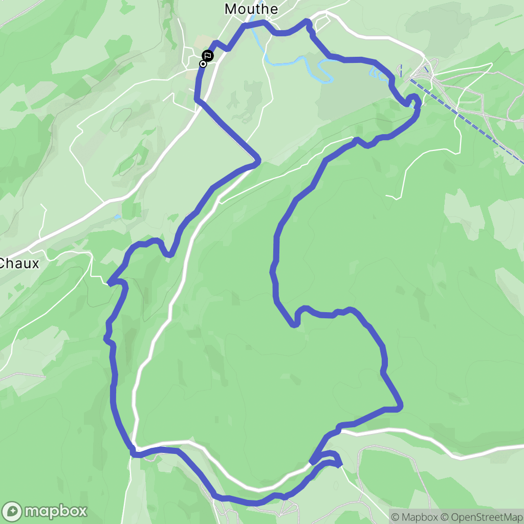 Mouthe : carte du parcours de randonnée - France