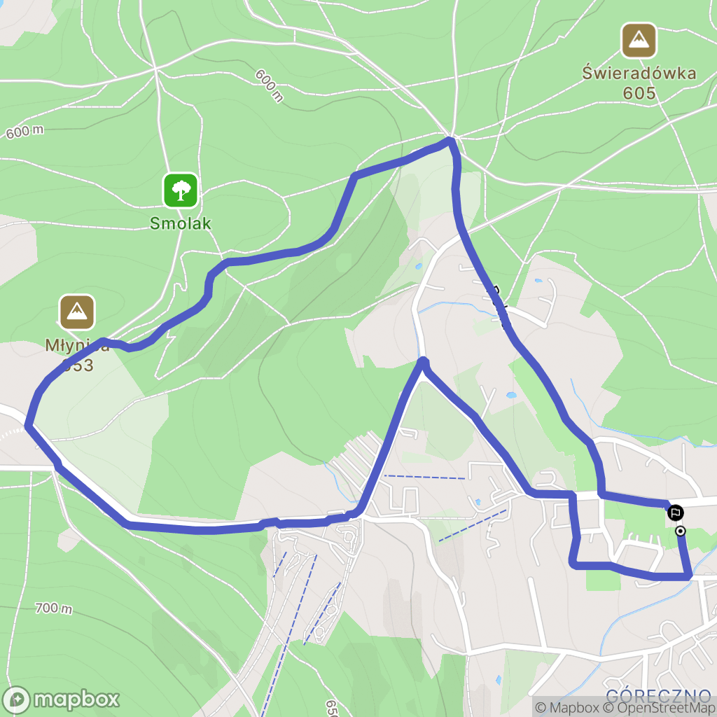 Świeradów-Zdrój: mapa trasy - Poland