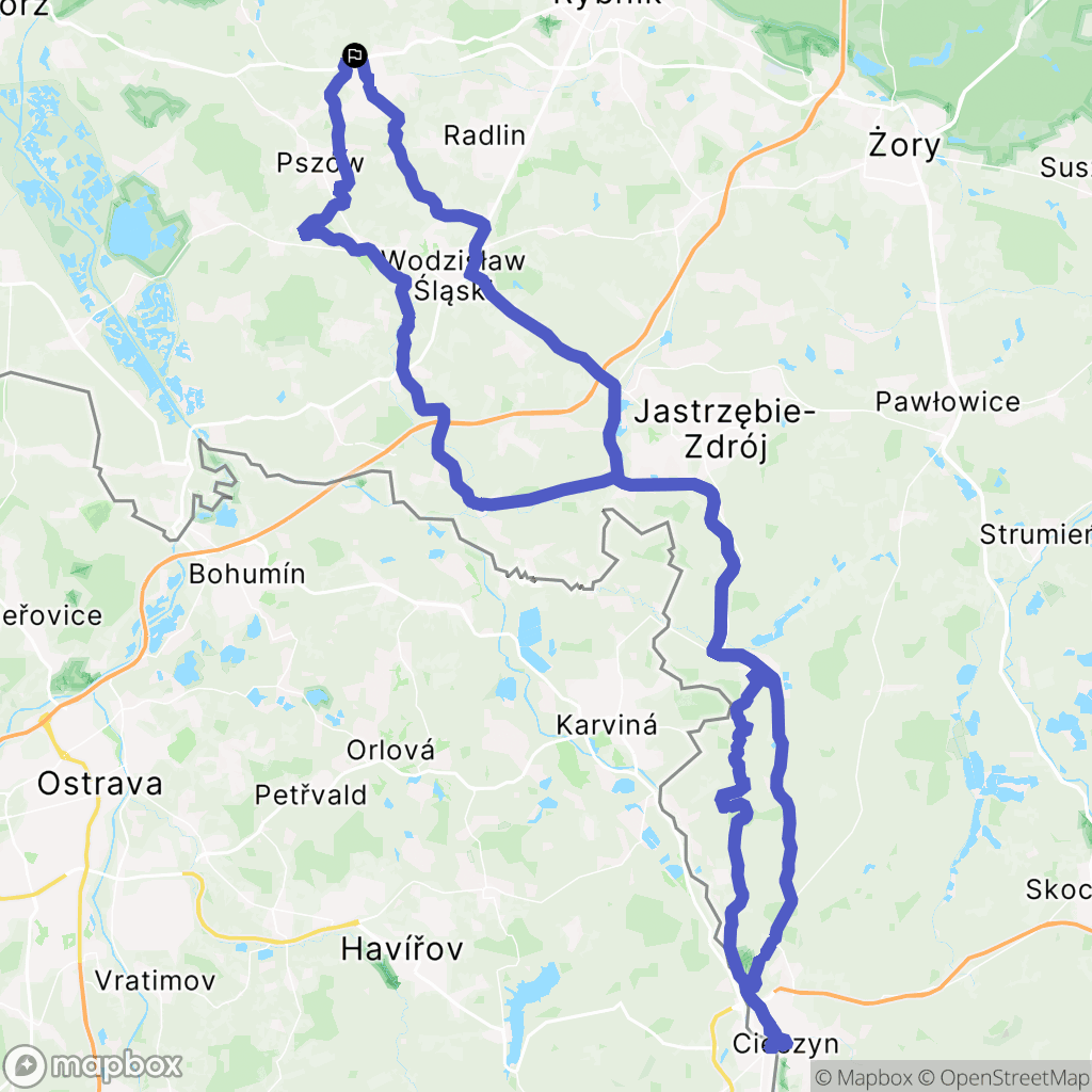 Rydułtowy: mapa trasy - Poland