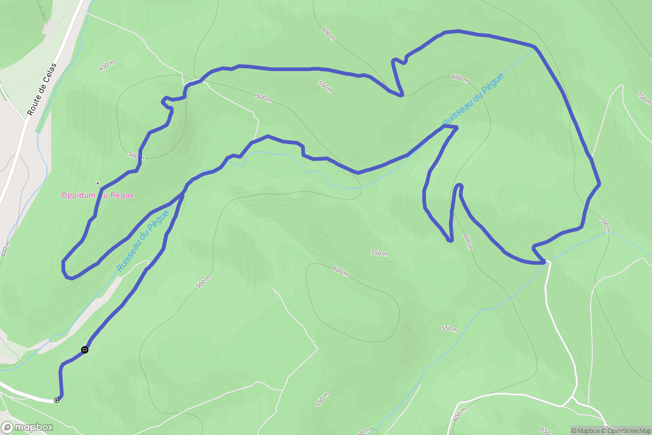Le Pègue : carte du parcours de randonnée - France