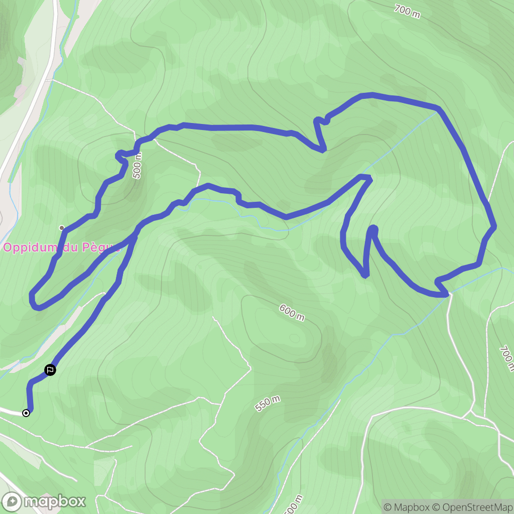 Le Pègue : carte du parcours de randonnée - France