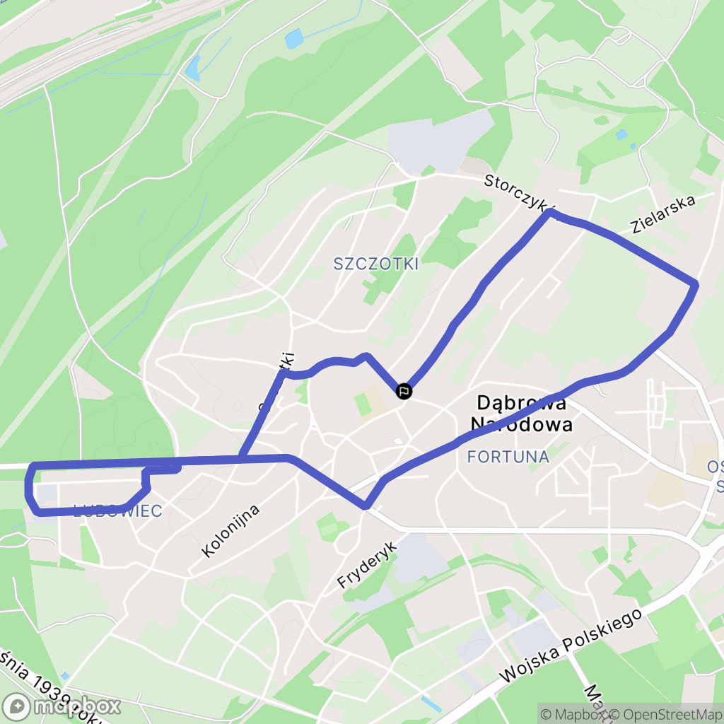 Jaworzno: mapa trasy - Poland