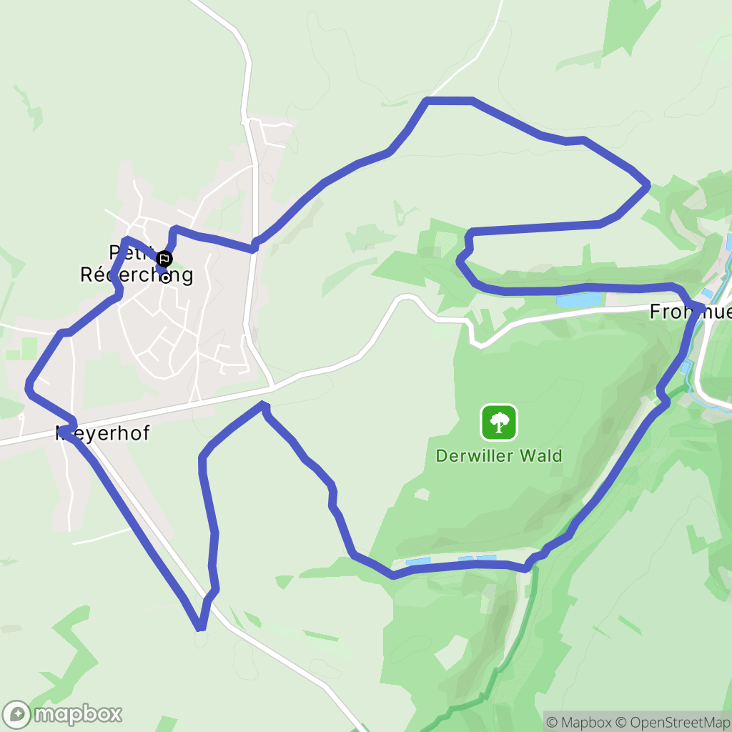 Petit-Réderching : carte du parcours de randonnée - France