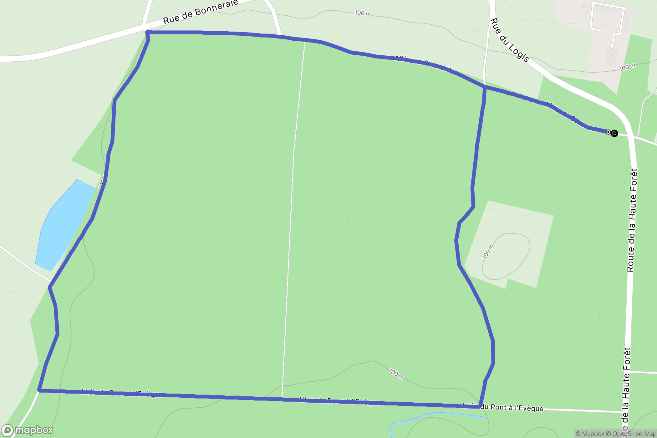 Saint-Maurice-des-Noues : carte du parcours de randonnée - France