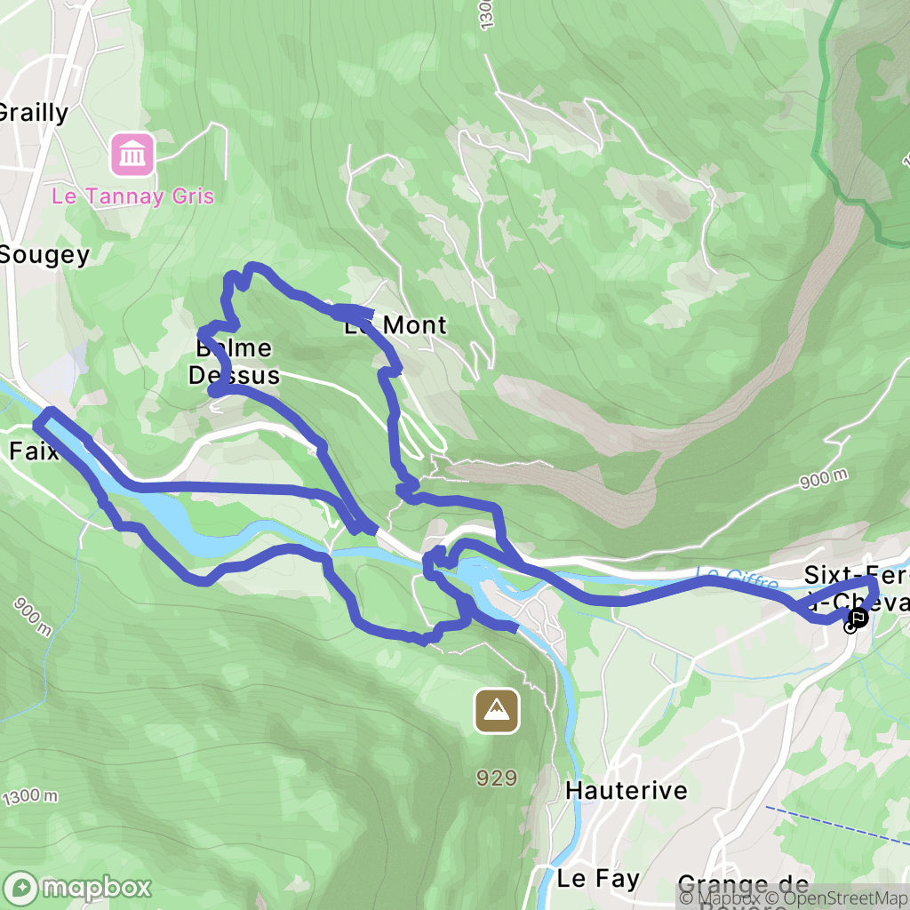 Sixt-Fer-à-Cheval : carte du parcours de randonnée - France
