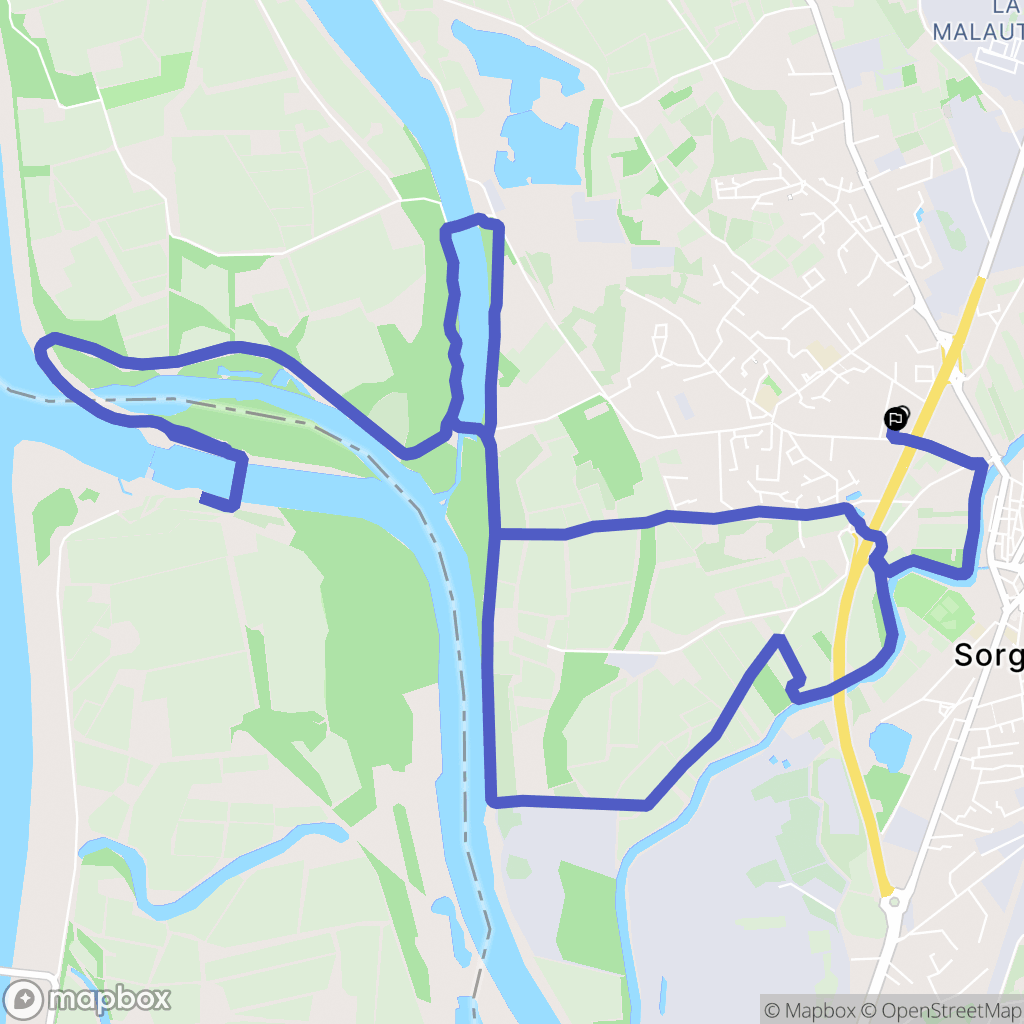 Sorgues : carte du parcours de randonnée - France