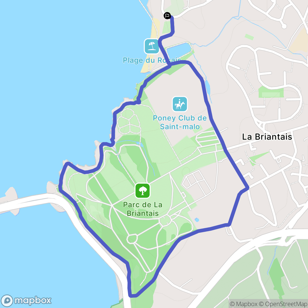 Saint-Malo : carte du parcours de randonnée - France