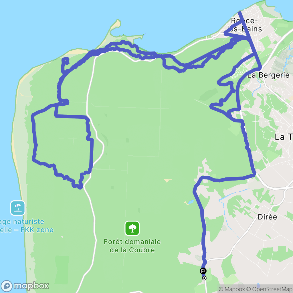 Les Mathes : carte du parcours de randonnée - France