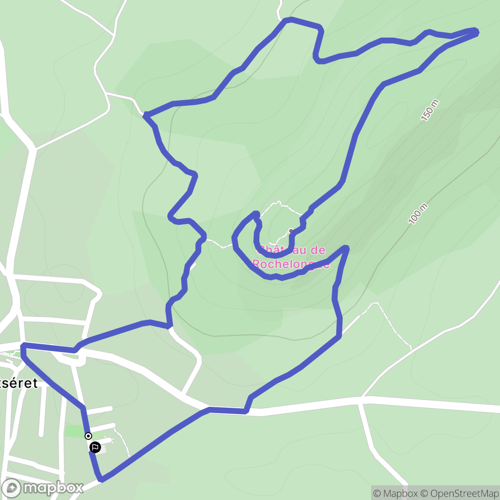 Montséret : carte du parcours de randonnée - France