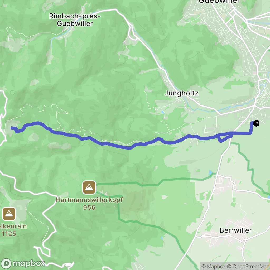 Soultz-Haut-Rhin : carte du parcours de randonnée - France