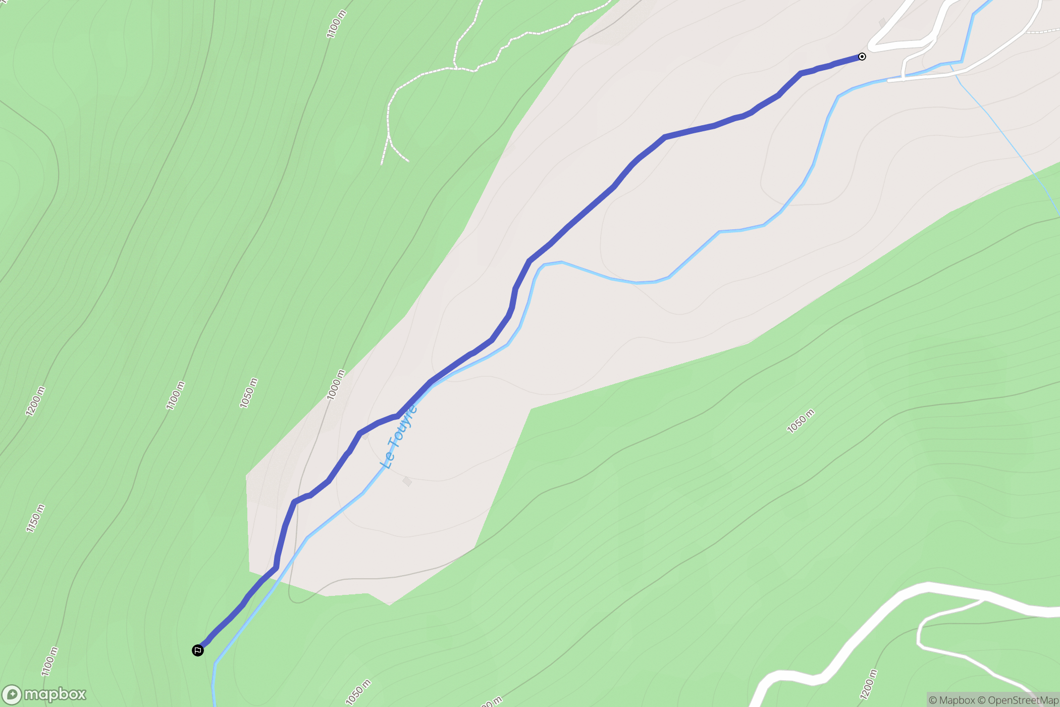 Montferrier : carte du parcours de randonnée - France