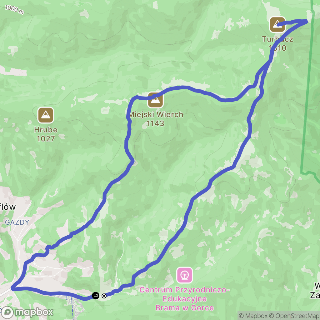 Nowy Targ: mapa trasy - Poland