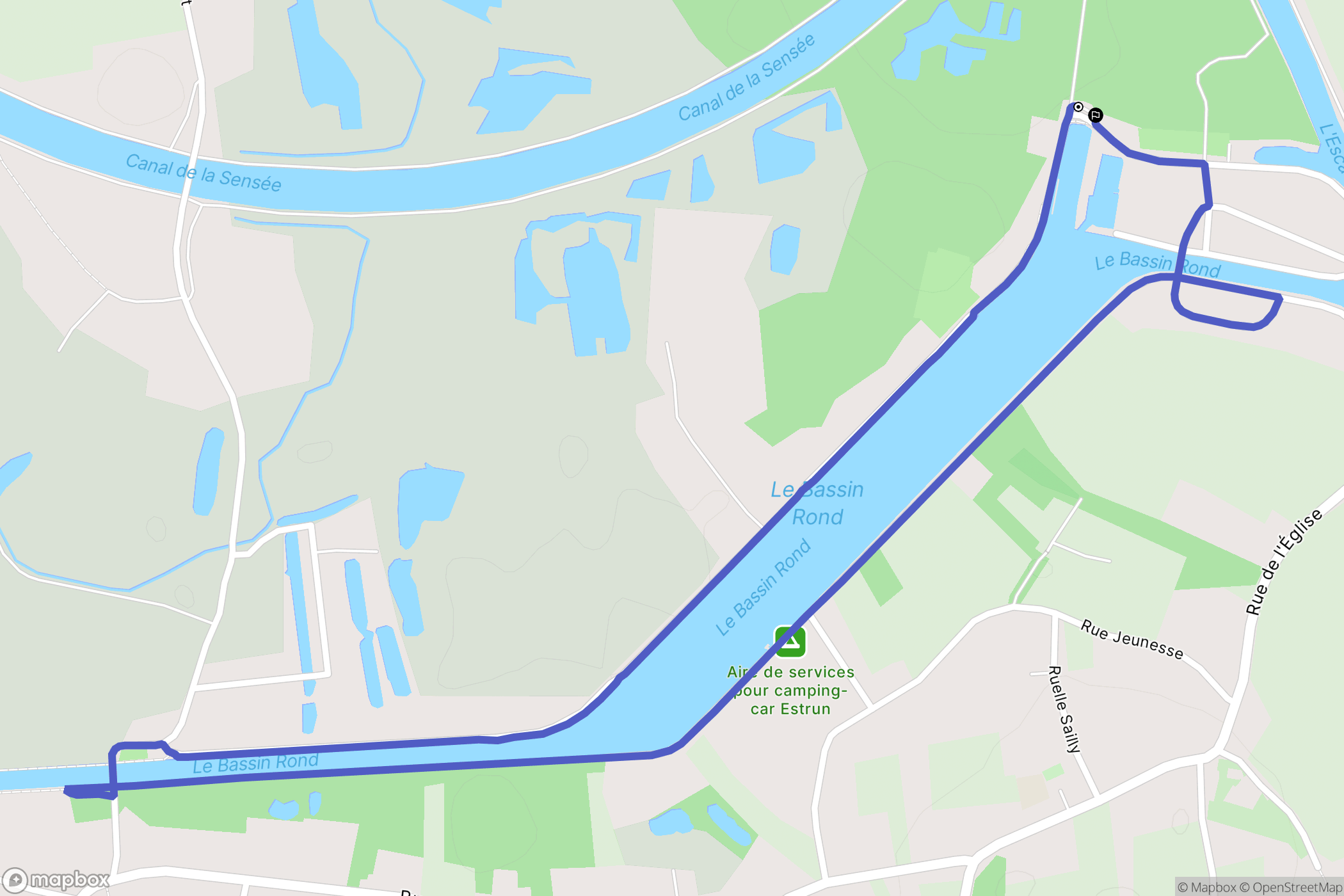 Bouchain : carte du parcours de randonnée - France