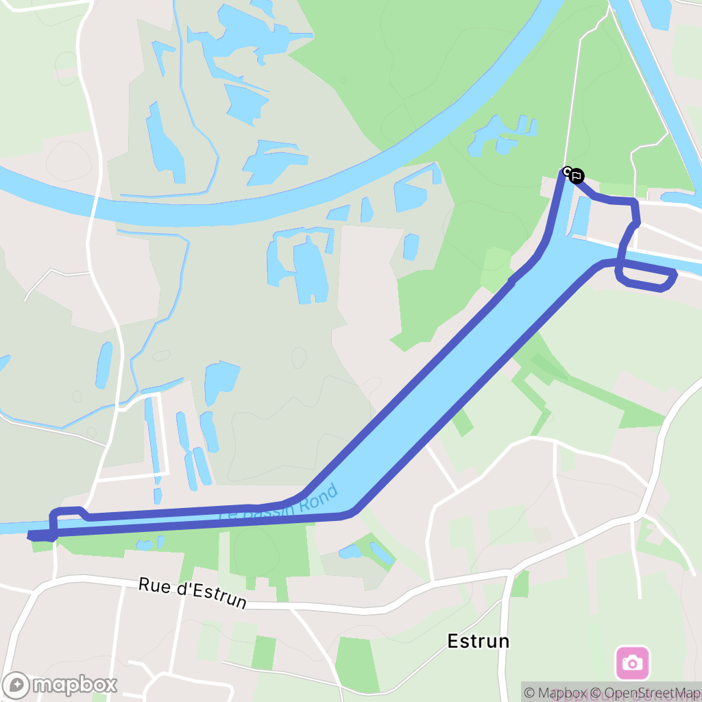 Bouchain : carte du parcours de randonnée - France