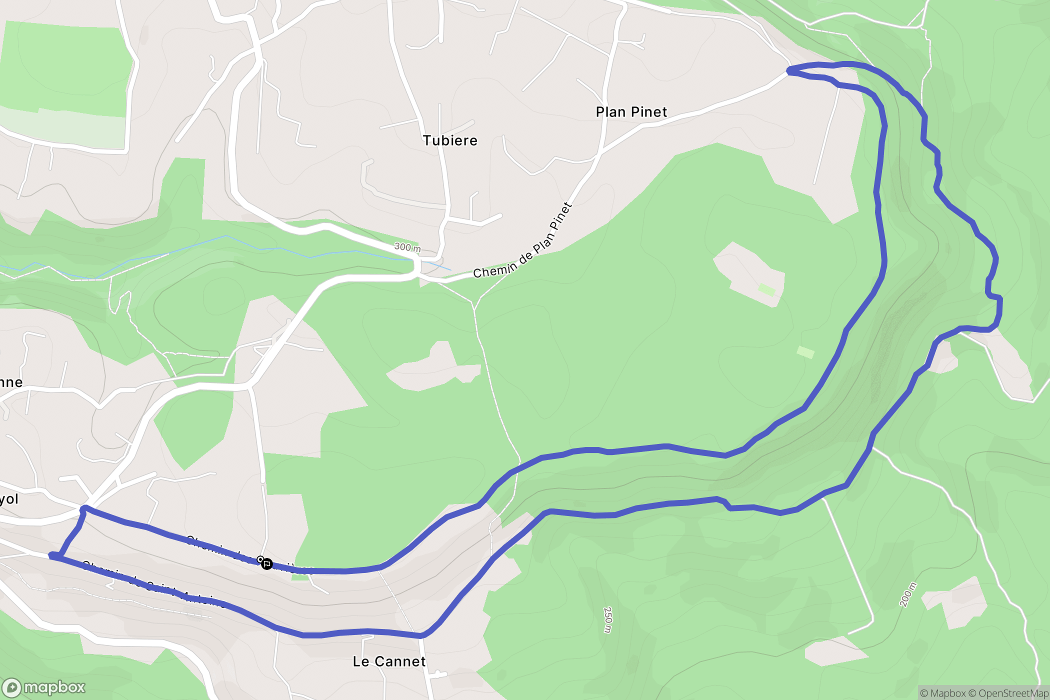 Bagnols-en-Forêt : carte du parcours de randonnée - France