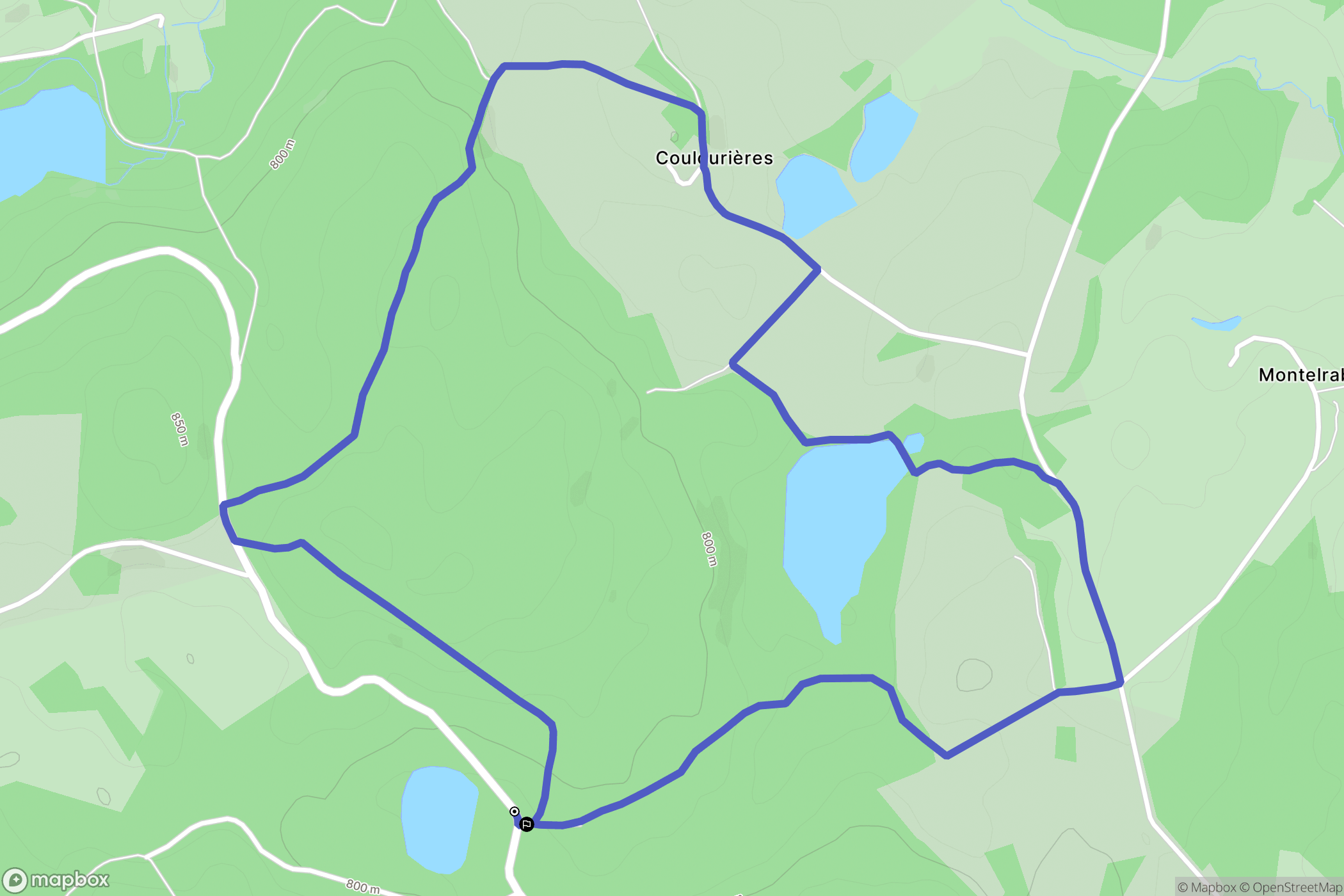 Eygurande : carte du parcours de randonnée - France