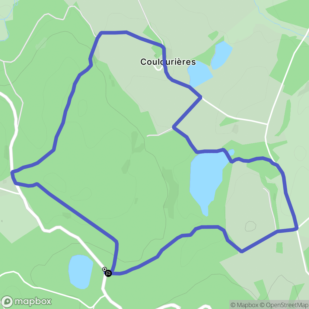Eygurande : carte du parcours de randonnée - France