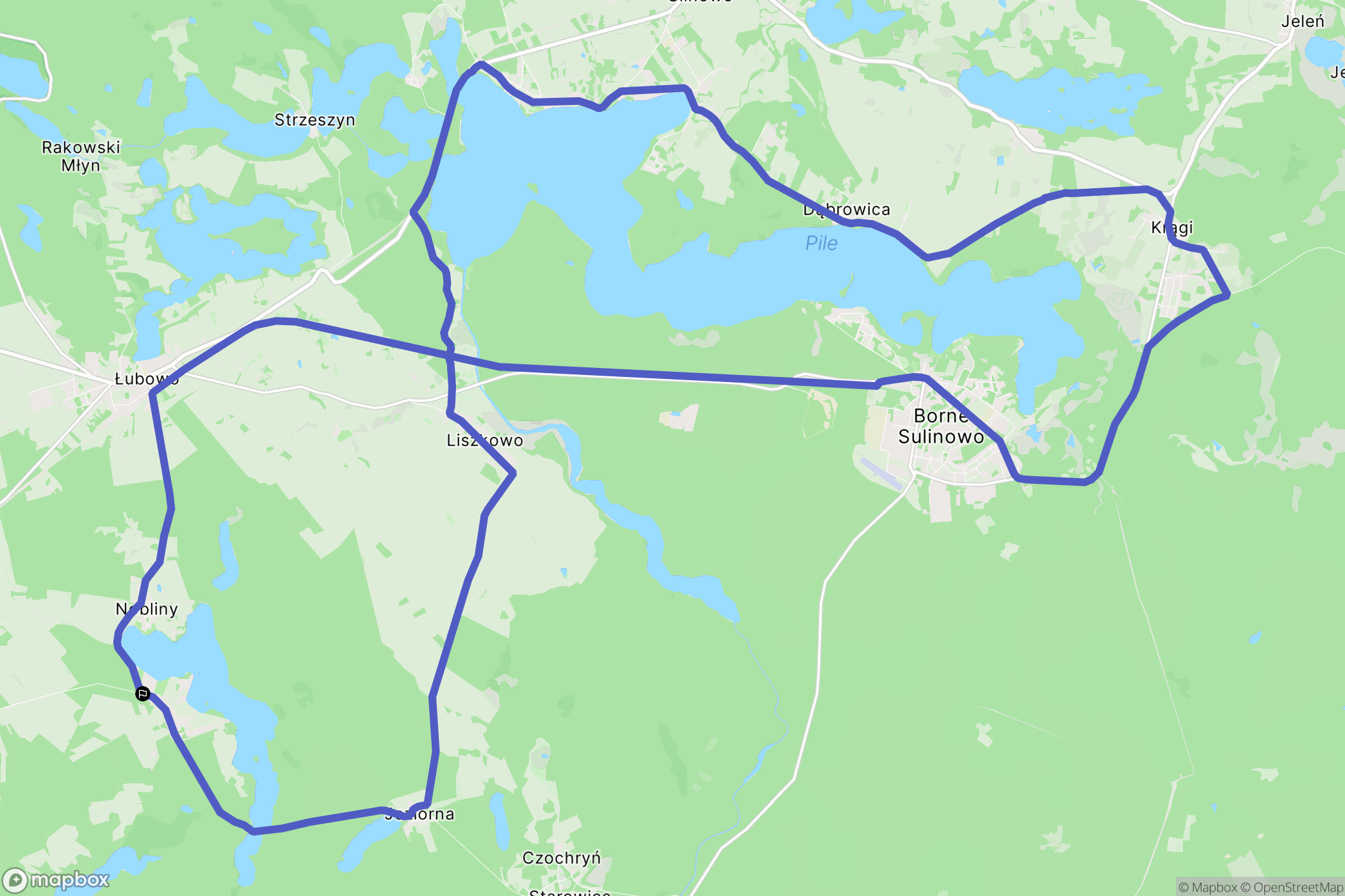 Ostroróg: mapa trasy - Poland