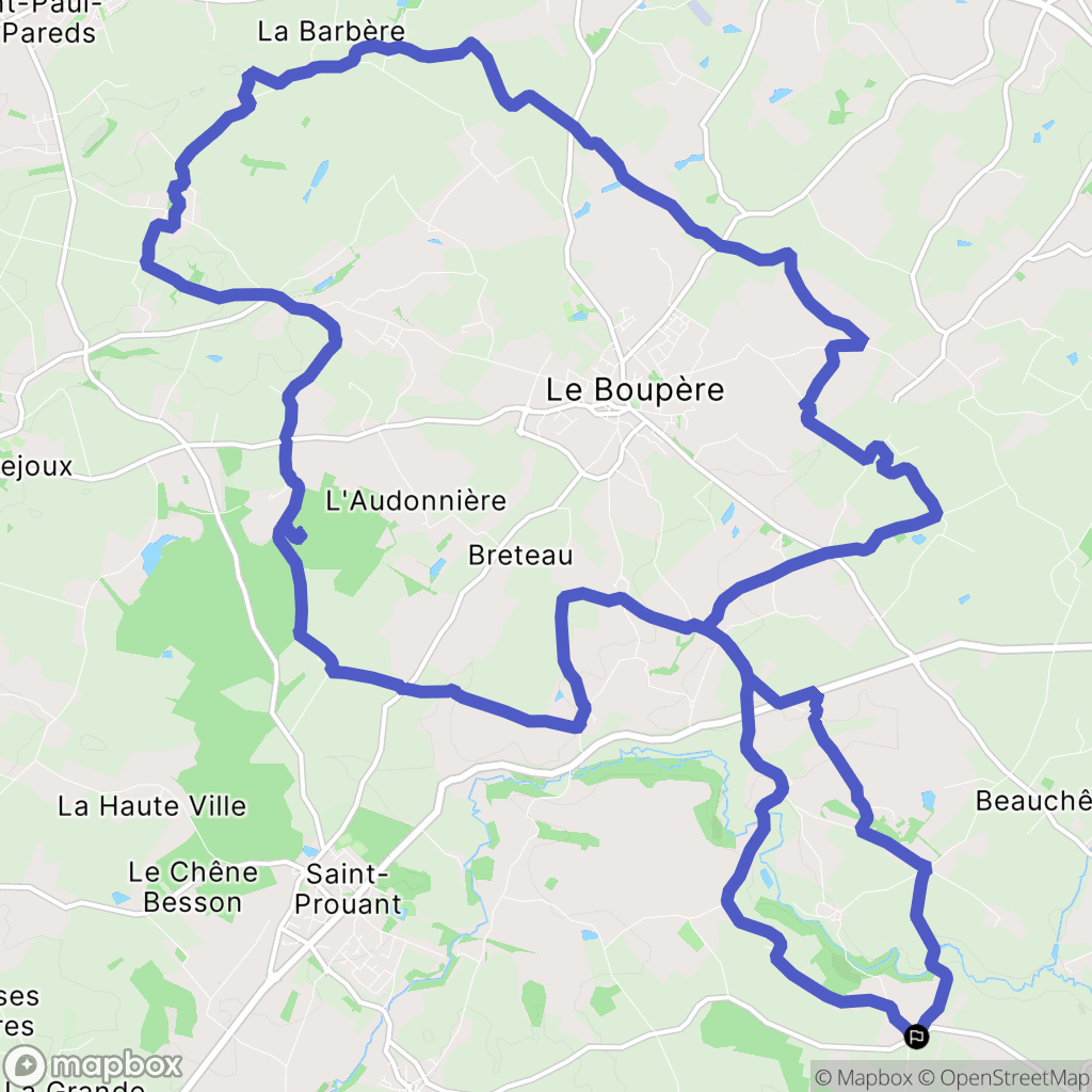 La Meilleraie-Tillay : carte du parcours de randonnée - France