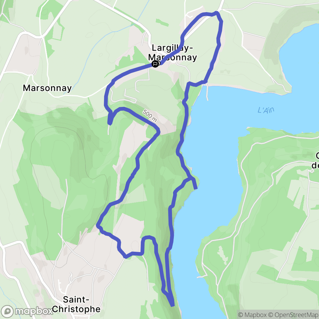 Largillay-Marsonnay : carte du parcours de randonnée - France