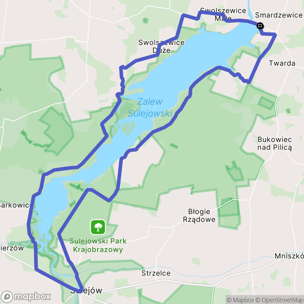 Smardzewice: mapa trasy - Poland