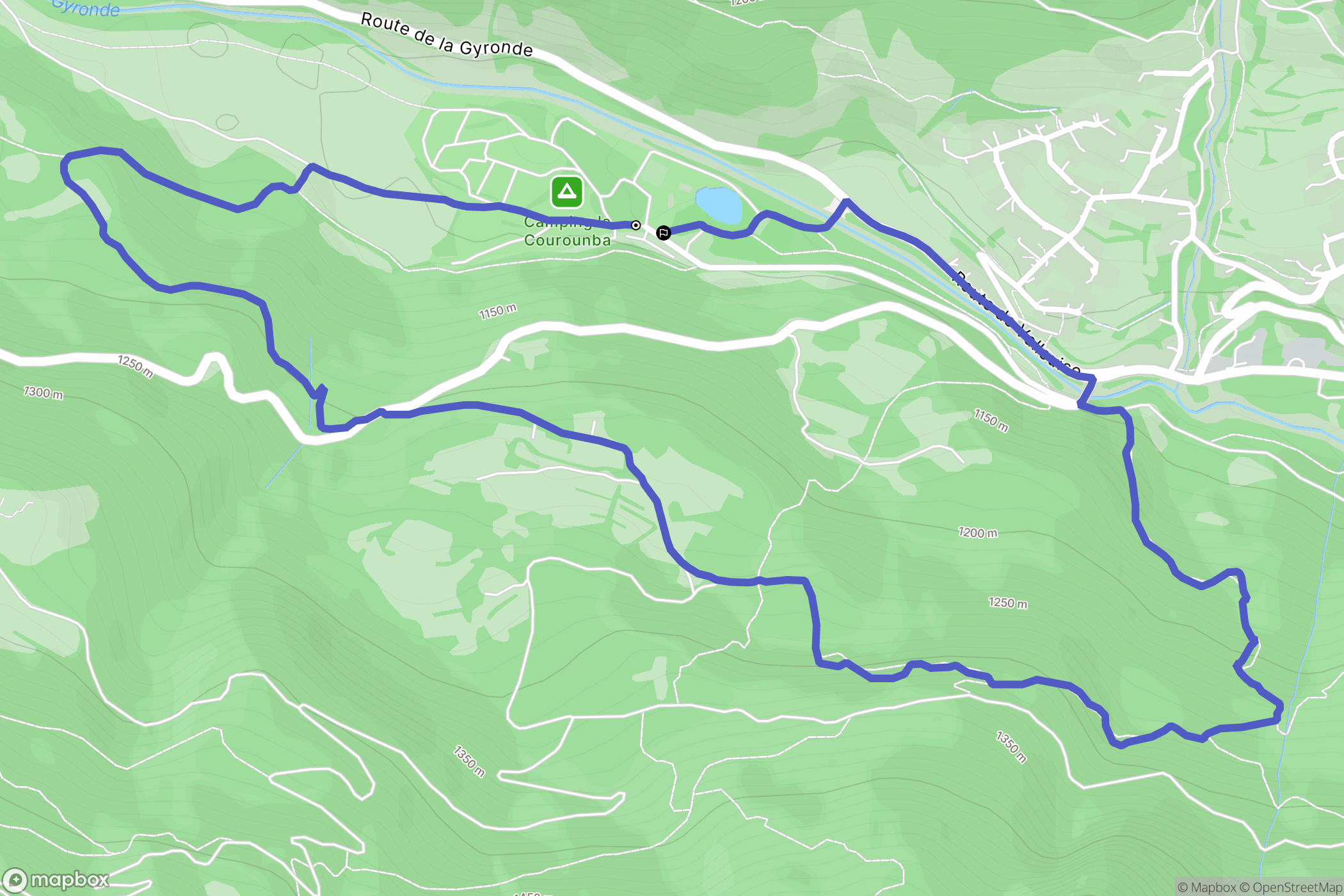Les Vigneaux : carte du parcours de randonnée - France