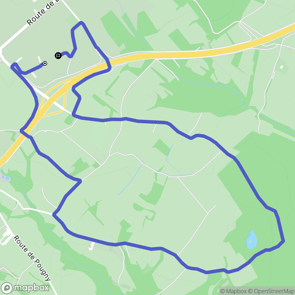 Péron : carte du parcours de randonnée - France