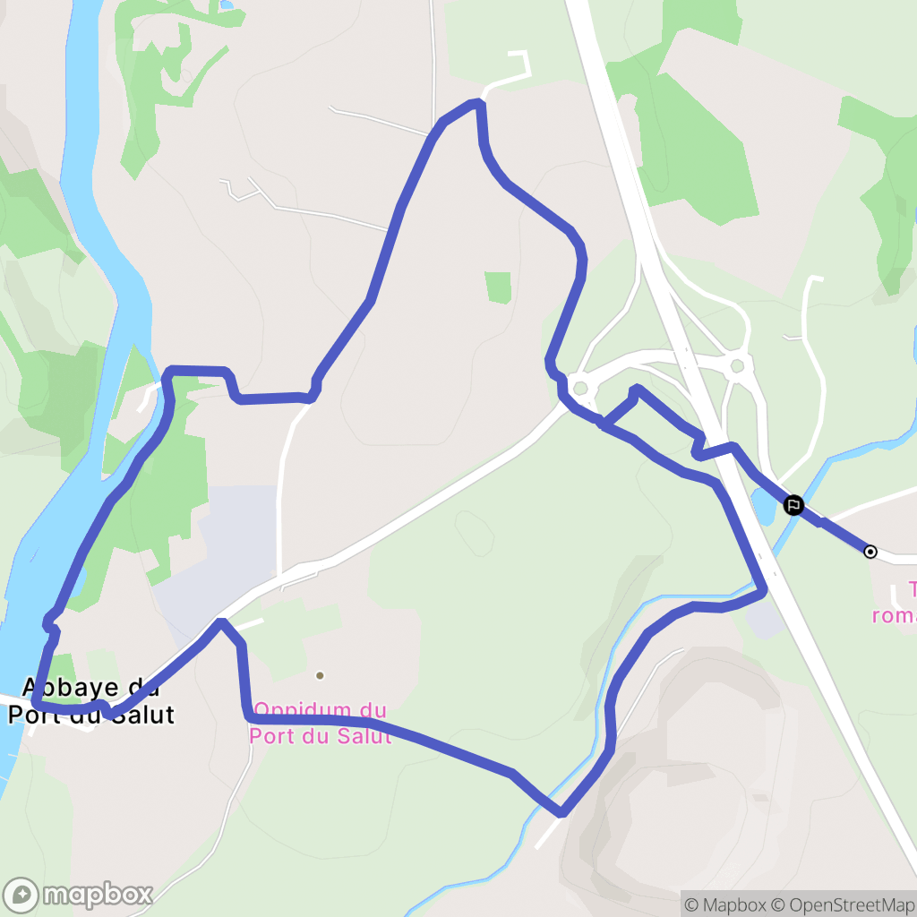 Entrammes : carte du parcours de randonnée - France